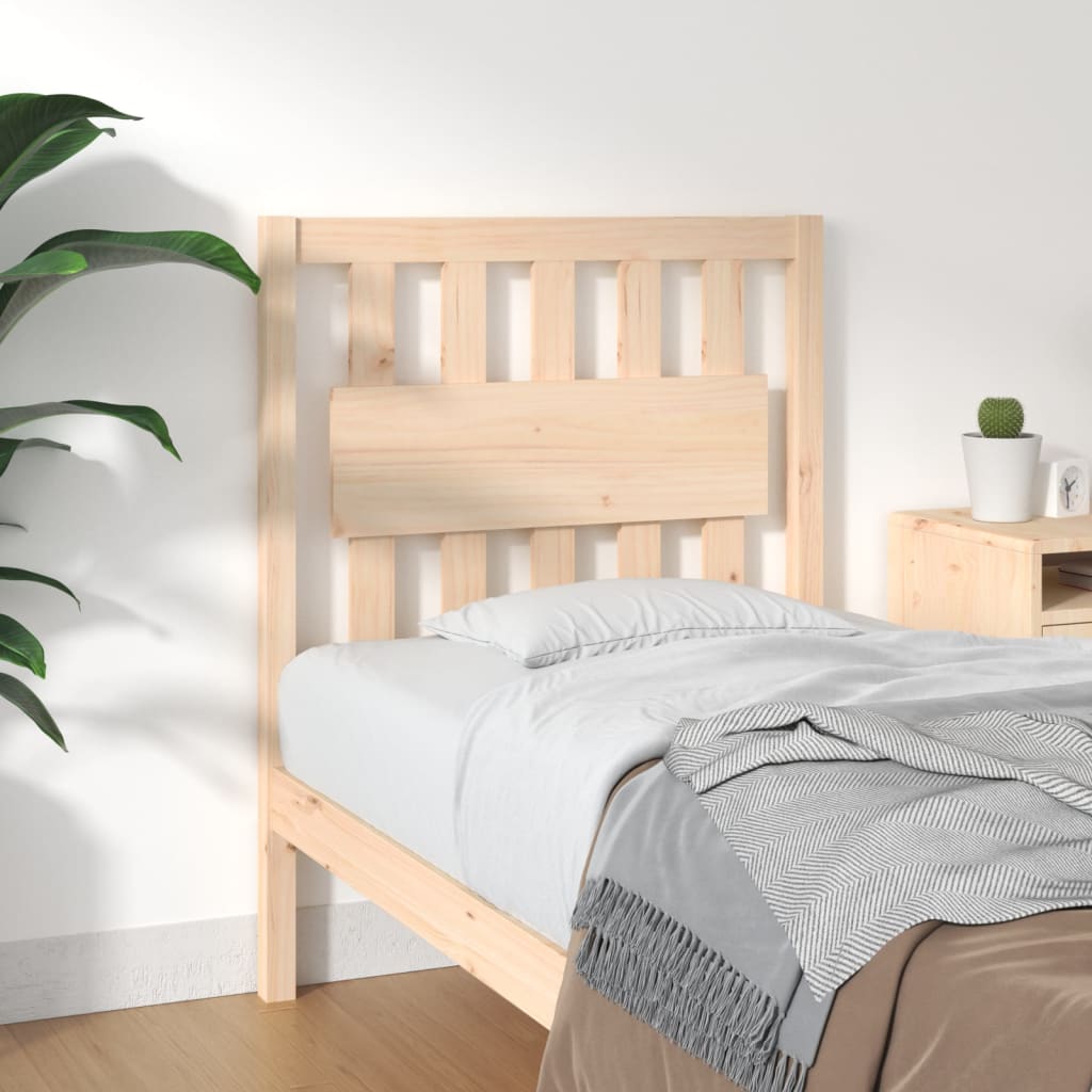 Bed Headboard | Natural wood | Solid pine wood | 80.5 cm x 4 cm x 100 cm
