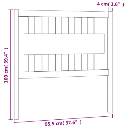Bed Headboard | Natural Pine | Solid Pine Wood | Standard