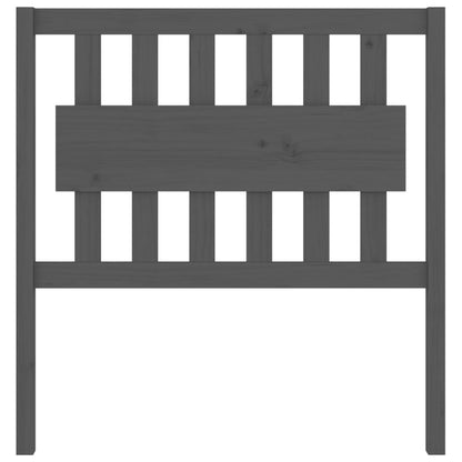 Bed Headboard | Grey | Solid pine wood | Single | Decorative Inlays