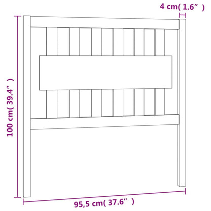 Bed Headboard | Grey | Solid pine wood | Single | Decorative Inlays