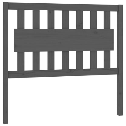 Bed Headboard Grey 105.5x4x100 cm Solid Wood Pine