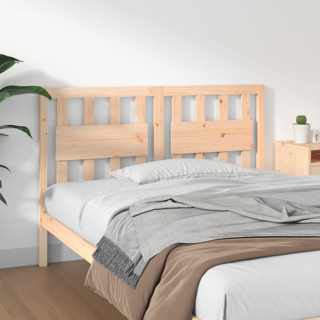 Bed Headboard 125.5x4x100 cm Solid Wood Pine