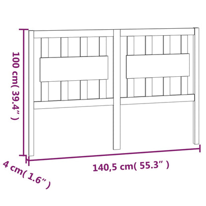 Bed Headboard | White | Solid pine wood | Standard Size