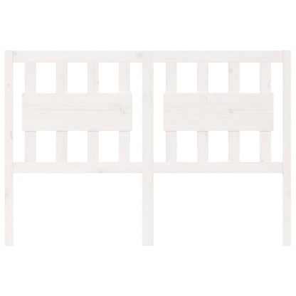 Bed Headboard White 145.5x4x100 cm Solid Wood Pine