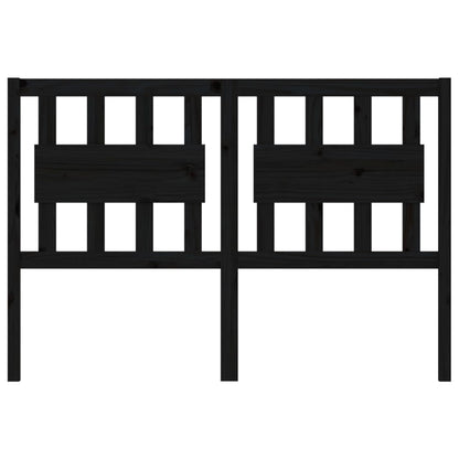 Bed Headboard | Black | Solid Pine Wood | 145.5x4x100 cm
