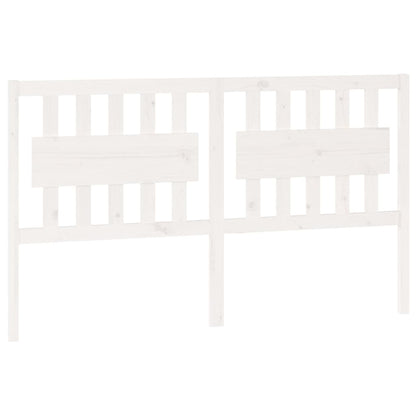 Bed Headboard | White | Solid pine wood | 155.5 cm width x 100 cm height