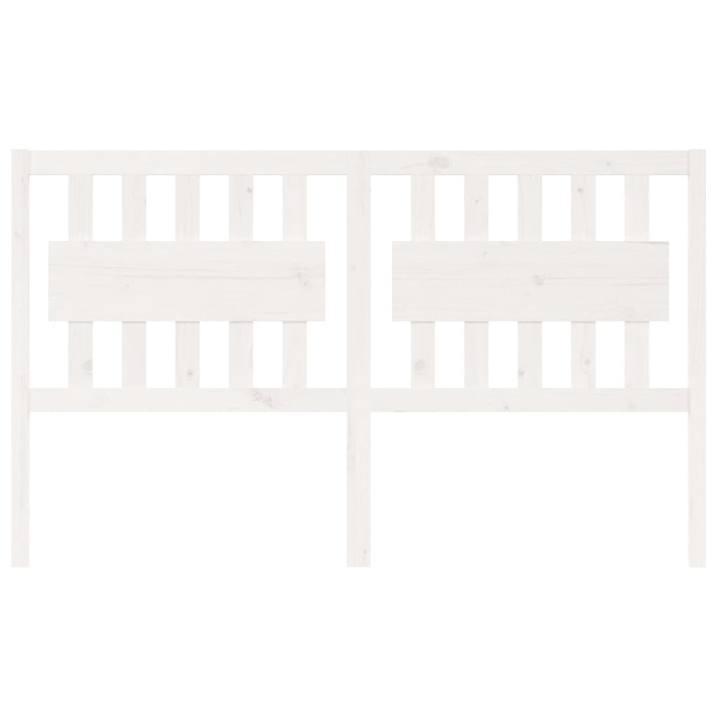 Bed Headboard | White | Solid pine wood | 155.5 cm width x 100 cm height