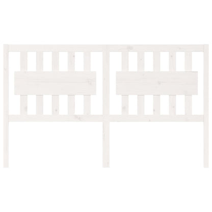Bed Headboard | White | Solid pine wood | 155.5 cm width x 100 cm height