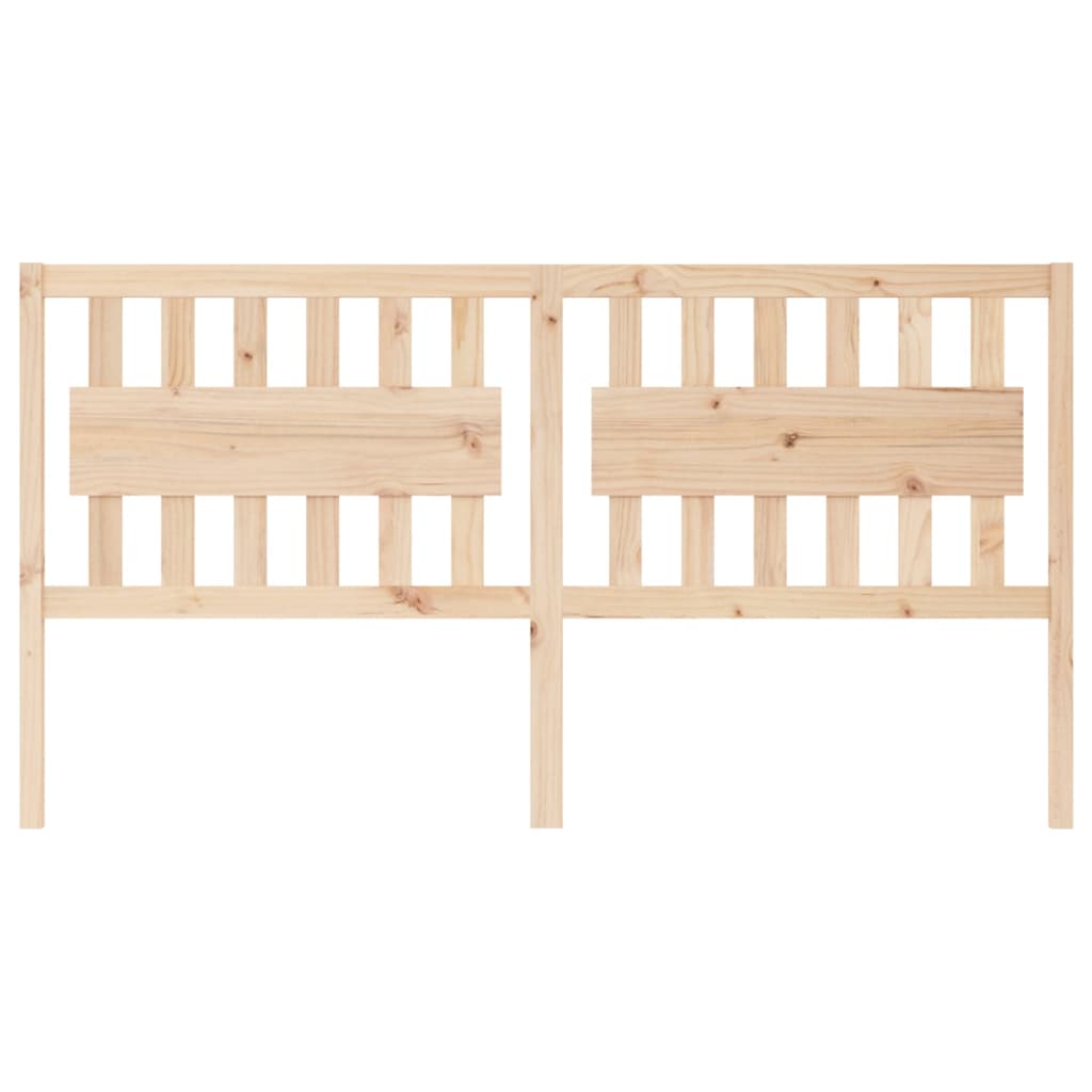 Bed Headboard | Natural wood | Solid Pine Wood | 185.5 x 4 x 100 cm