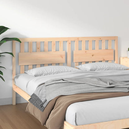 Bed Headboard | Natural wood | Solid Pine Wood | 185.5 x 4 x 100 cm