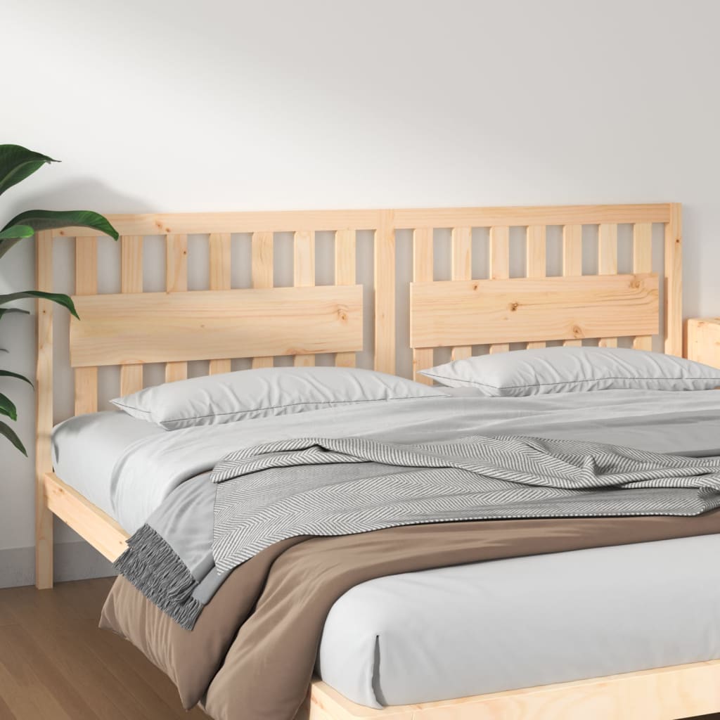 Bed Headboard | Natural Wood | Solid Pine Wood | 205.5 cm x 100 cm