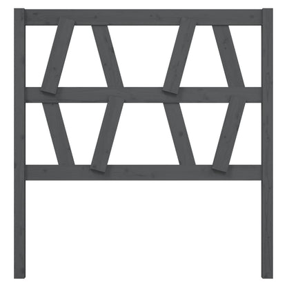 Bed Headboard | Grey | Solid pinewood | 81 x 4 x 100 cm