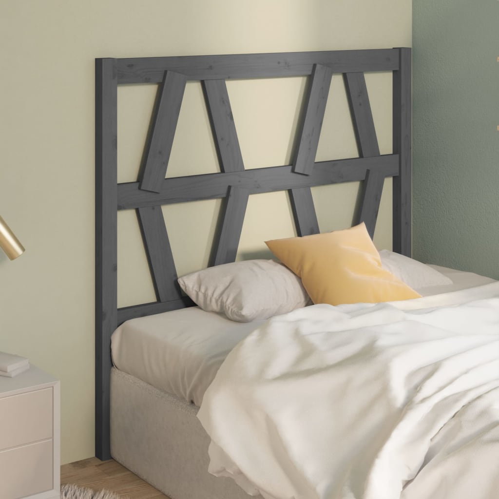 Bed Headboard | Grey | Solid pine wood | Standard | Bed Headboard