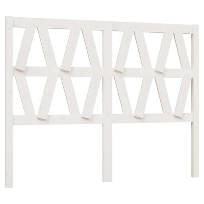 Bed Headboard | White | Solid pine wood | 126x4x100 cm