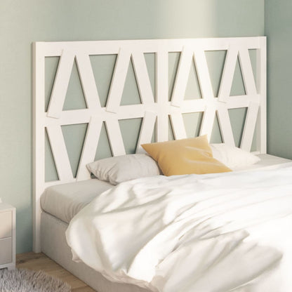 Bed Headboard | White | Solid pine wood | 126x4x100 cm