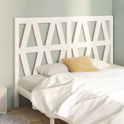Bed Headboard | White | Solid pine wood | 126x4x100 cm