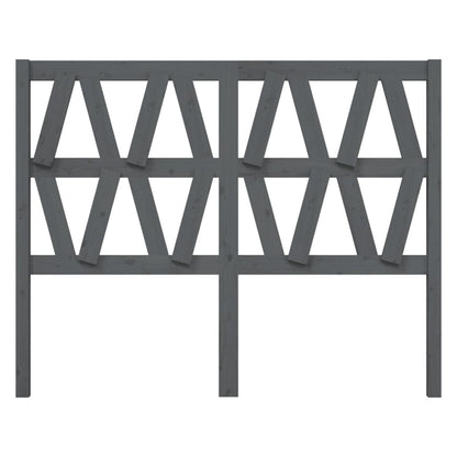 Bed Headboard | Grey | Solid pine wood | 126 x 4 x 100 cm