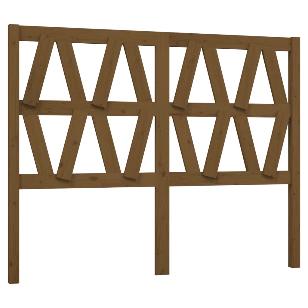 Bed Headboard | Honey Brown | Solid Pine Wood | Stylish Design