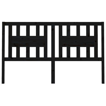 Headboard Black 126x4x100 cm Solid Wood Pine