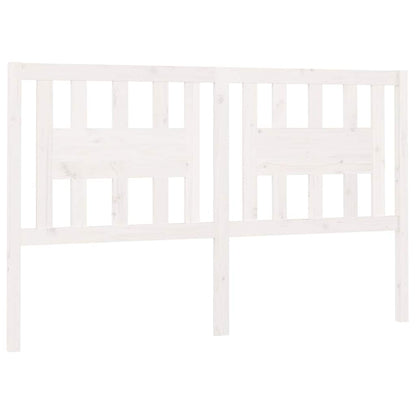 Headboard White 146x4x100 cm Solid Wood Pine