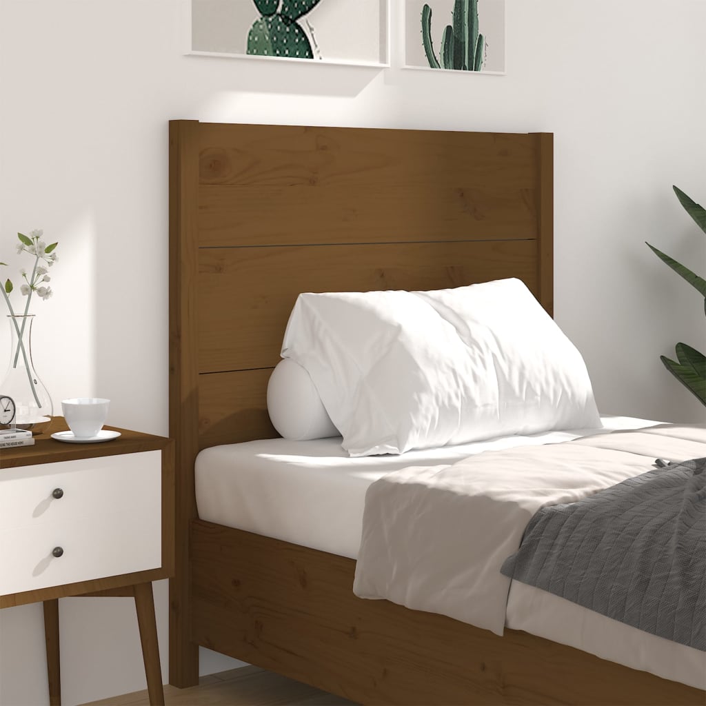 Headboard Honey Brown 106x4x100 cm Solid Wood Pine