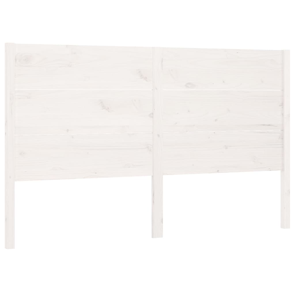 Headboard | White | Solid Pine Wood | 206x4x100 cm | Durable | Headboard