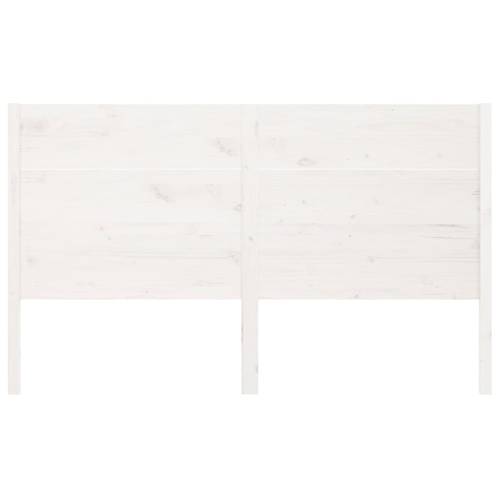 Headboard | White | Solid Pine Wood | 206x4x100 cm | Durable | Headboard