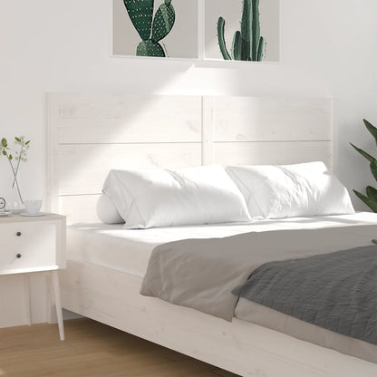 Headboard | White | Solid Pine Wood | 206x4x100 cm | Durable | Headboard