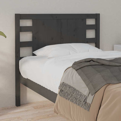 Headboard Grey 81x4x100 cm Solid Wood Pine