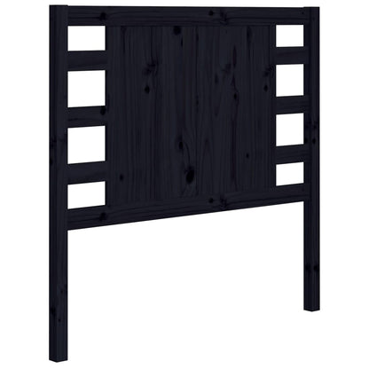 Headboard Black 81x4x100 cm Solid Wood Pine