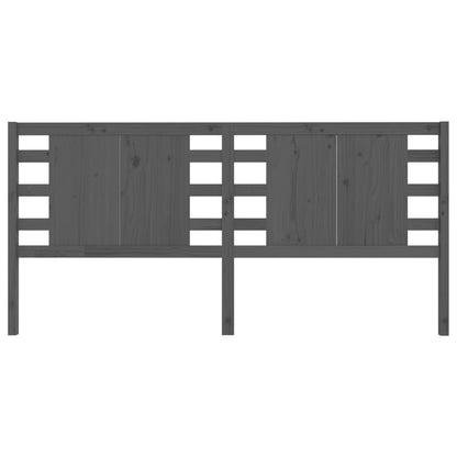 Headboard Grey 126x4x100 cm Solid Wood Pine