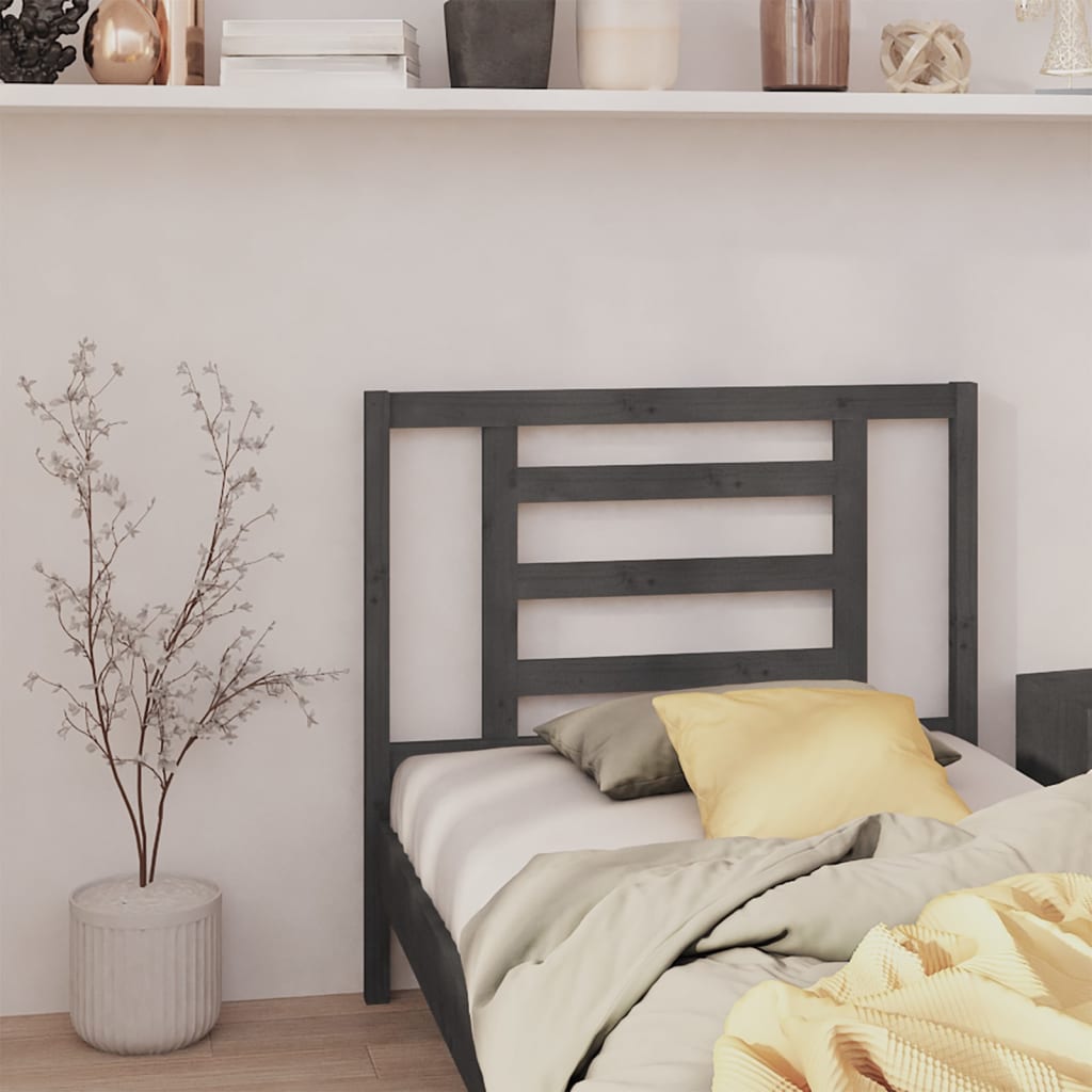 Headboard | Grey | Solid pine wood | Standard Headboard Size