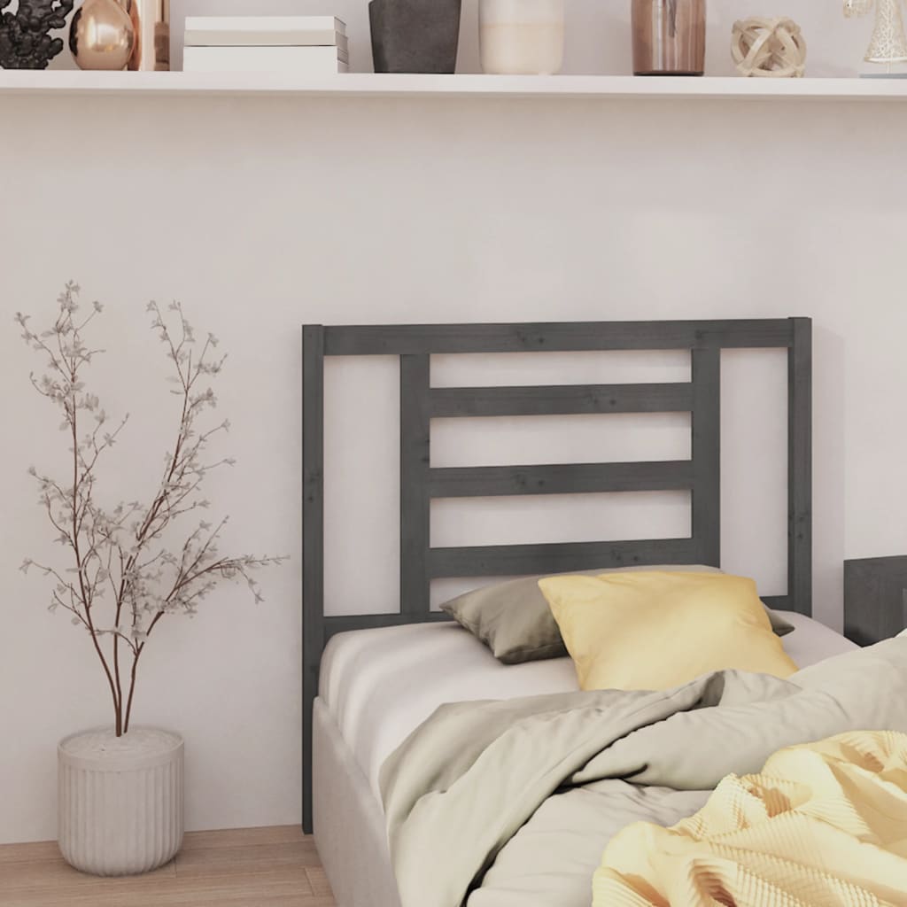 Headboard | Grey | Solid Pine Wood | Standard | Appealing Design