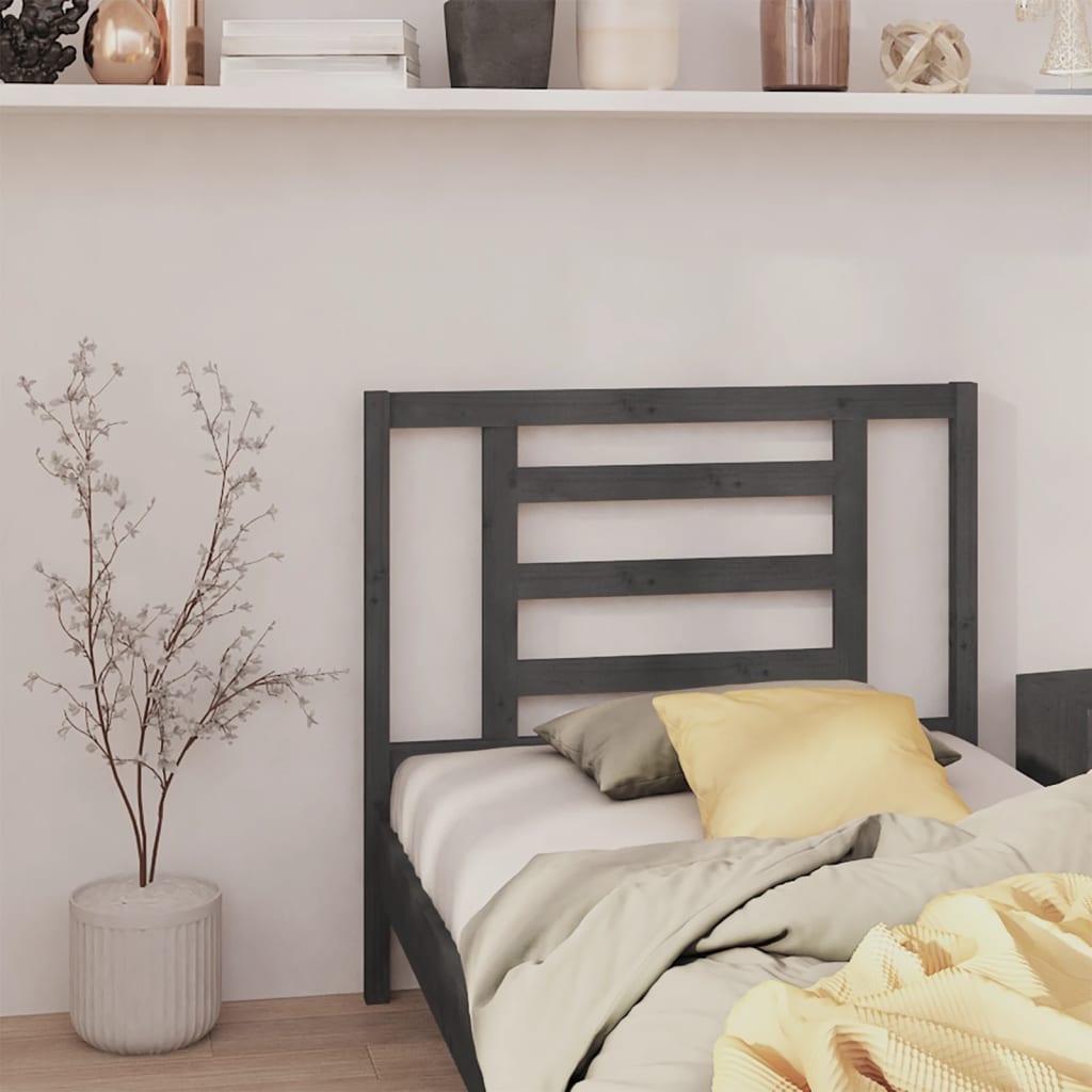 Headboard | Grey | Solid Pine Wood | Standard | Appealing Design