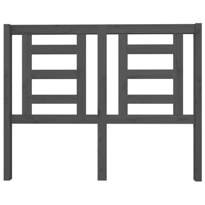 Headboard | Grey | Solid pine wood | 126 cm width | Decorative Inlays