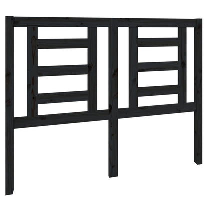 Headboard | Black | Solid pine wood | 126 x 4 x 100 cm