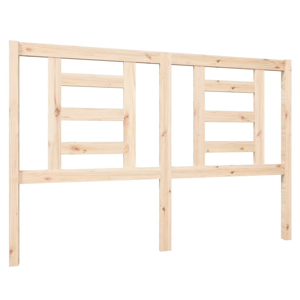 Headboard | Natural wood | Solid Pine Wood | Medium | Decorative Inlays