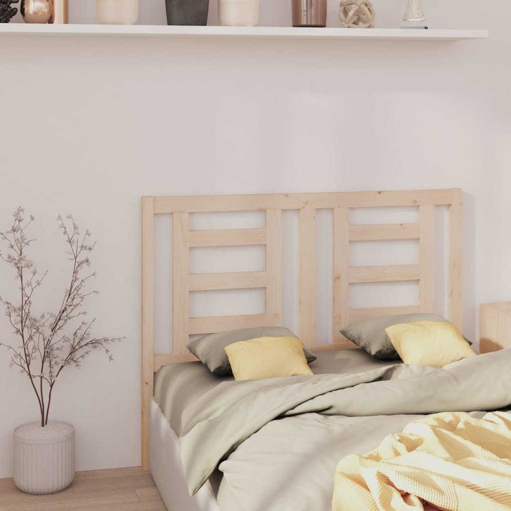 Headboard | Natural wood | Solid Pine Wood | Medium | Decorative Inlays
