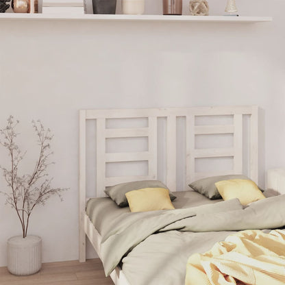 Headboard | White | Solid Pine Wood | Medium |  Decorative Inlays