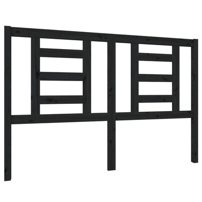Headboard | Black | Solid pine wood | 146 x 4 x 100 cm