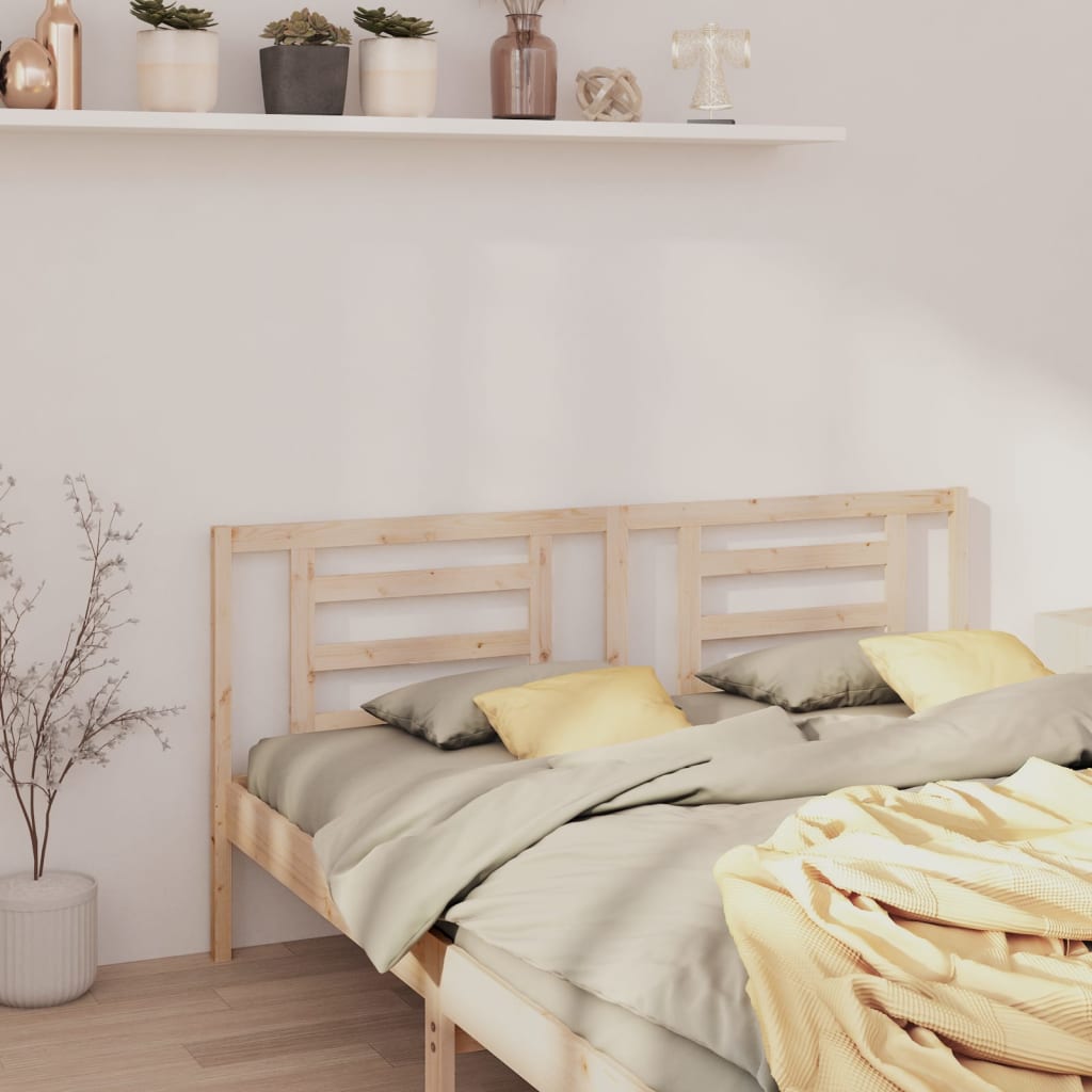 Bed Headboard | Natural | Solid Pine Wood | 166x4x100 cm | Bed Headboard