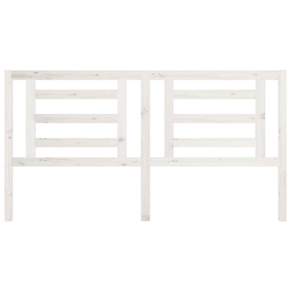 Bed Headboard | White | Solid Pine Wood | Standard | Decorative Inlays