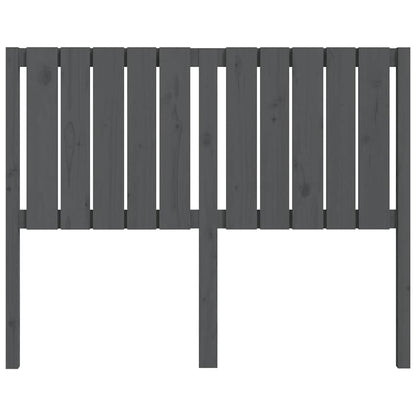 Bed Headboard Grey 125.5x4x100 cm Solid Wood Pine