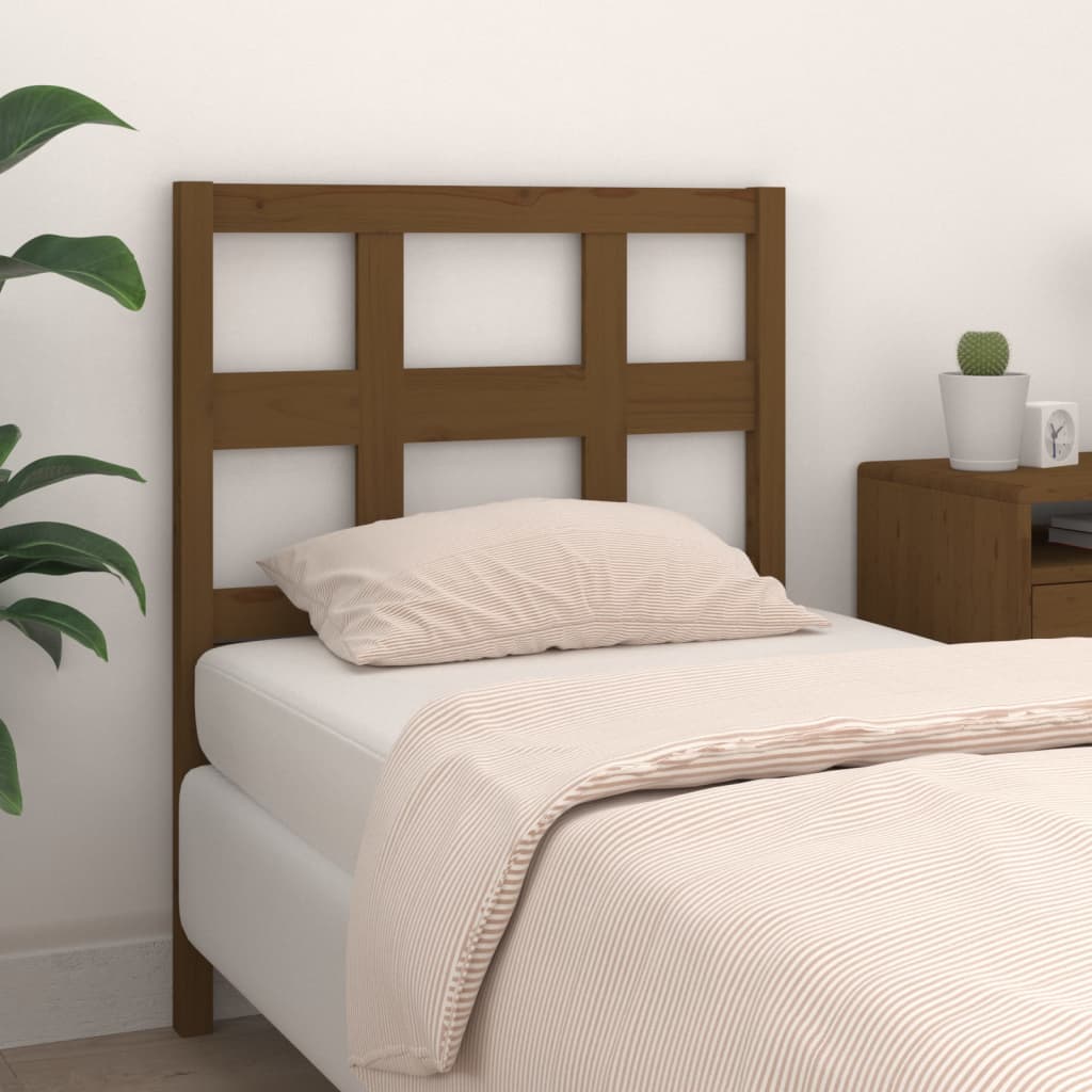 Bed Headboard Honey Brown 105.5x4x100 cm Solid Wood Pine
