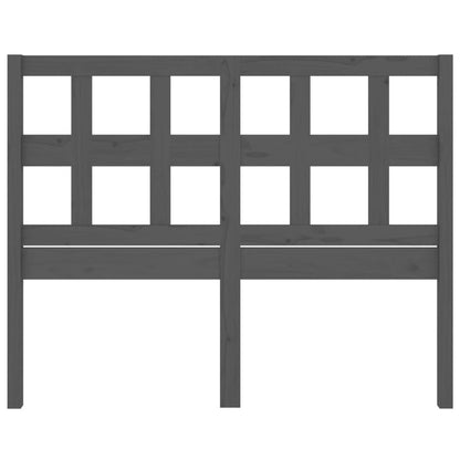 Bed Headboard Grey 205.5x4x100 cm Solid Wood Pine