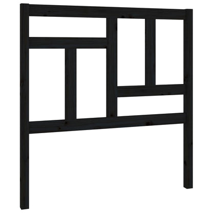 Bed Headboard | Black | Solid pine wood | 95.5 x 4 x 100 cm
