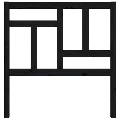 Bed Headboard | Black | Solid pine wood | 95.5 x 4 x 100 cm