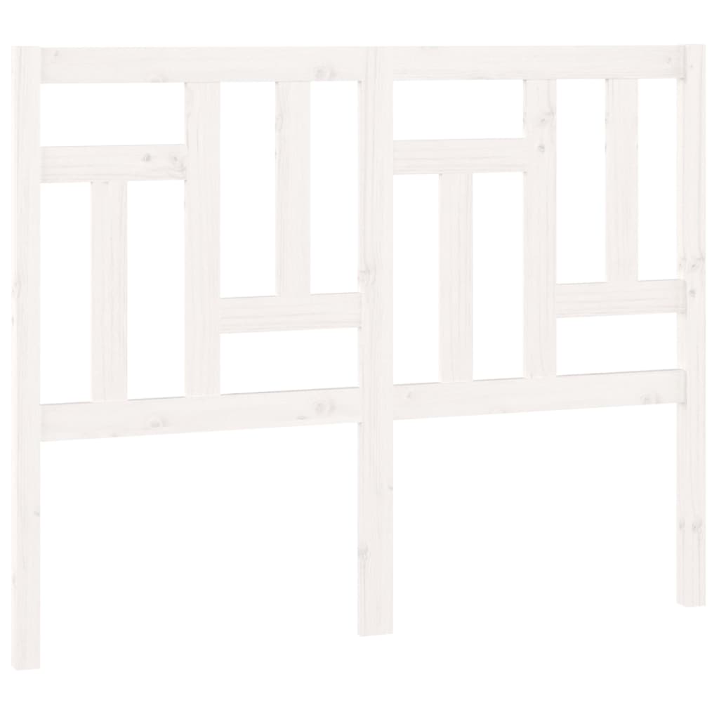 Bed Headboard | White | Solid pine wood | 145.5x4x100 cm