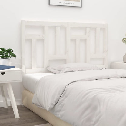Bed Headboard | White | Solid pine wood | 145.5x4x100 cm