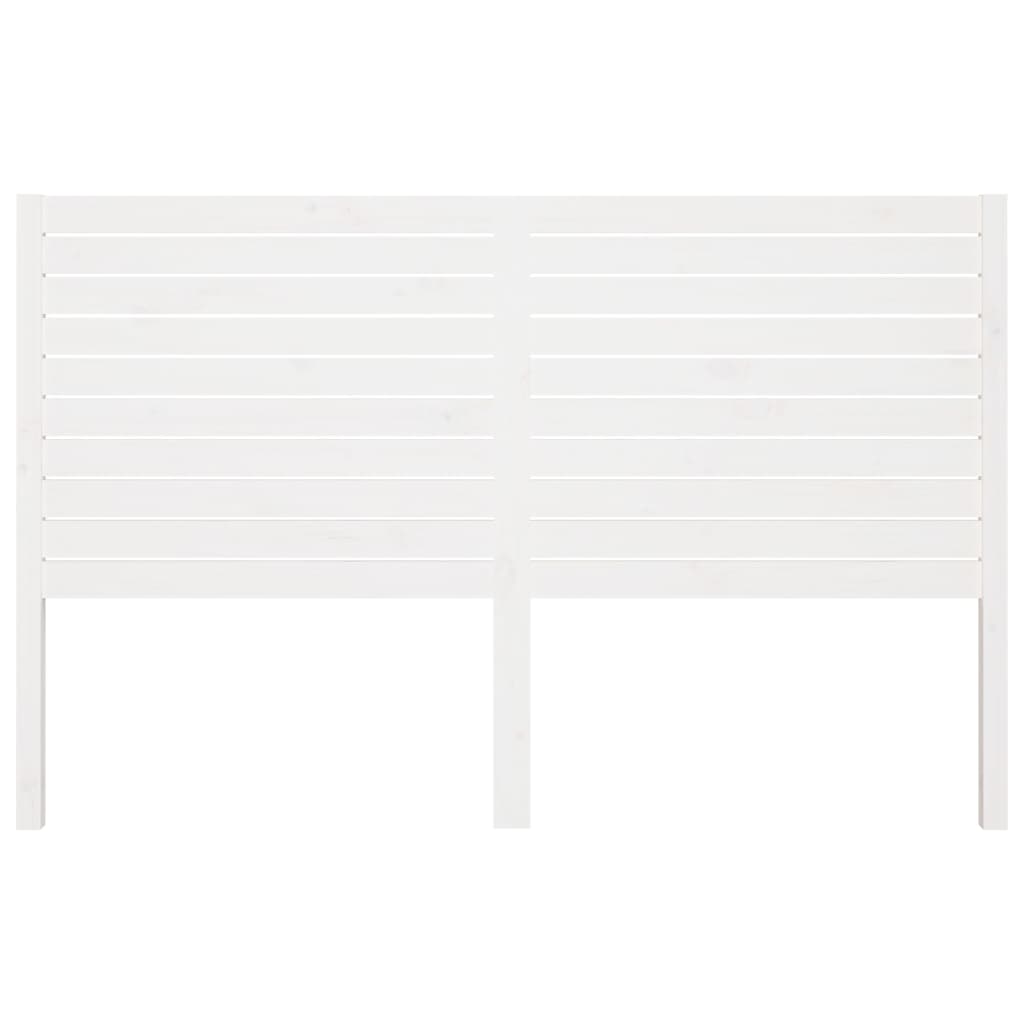 Bed Headboard White 186x4x100 cm Solid Wood Pine